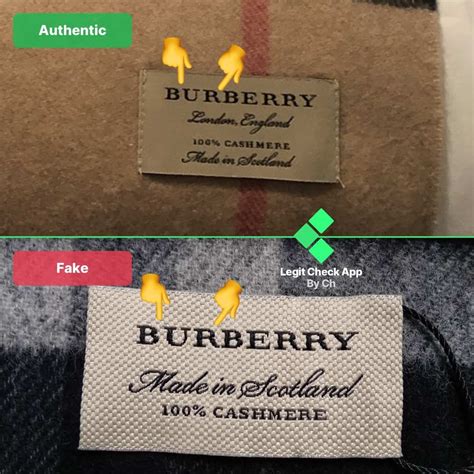 burberry scarf fake tag|where are Burberry scarves made.